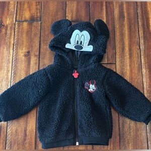 Disney Junior Black Mickey Fleece Jacket